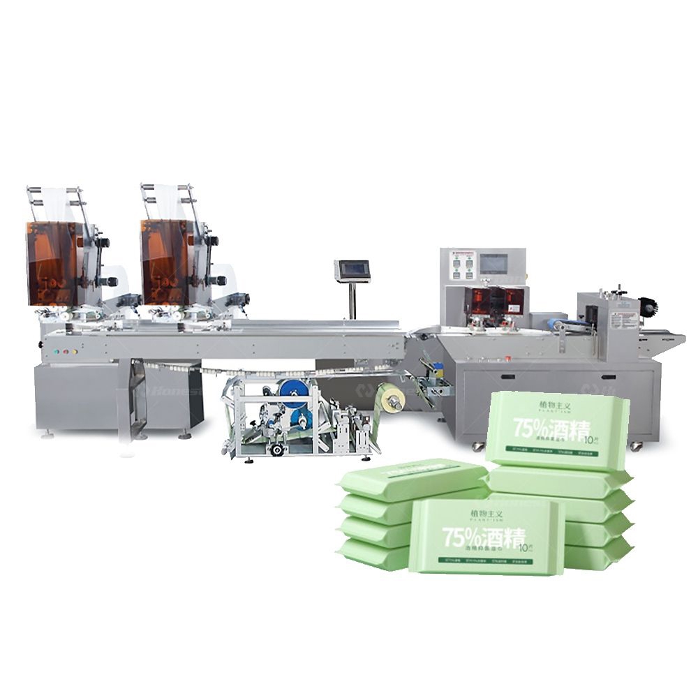 Automatic Baby Wet Wipe Tissue Making Machine Alcohol Wipes Production Line Soft Anti Bacterial Wet Paper