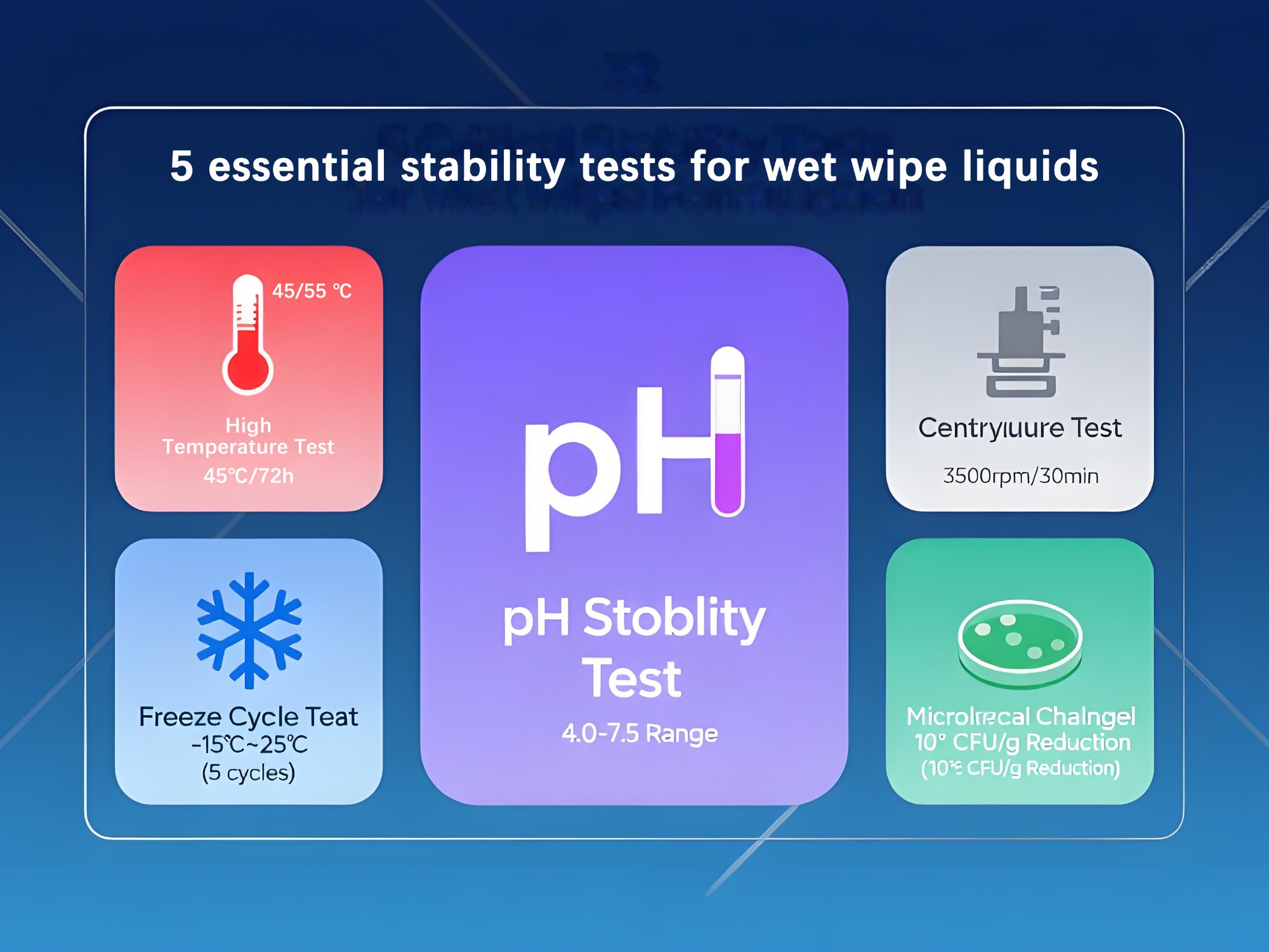 Five essential stability tests for wet wipe liquids before filling