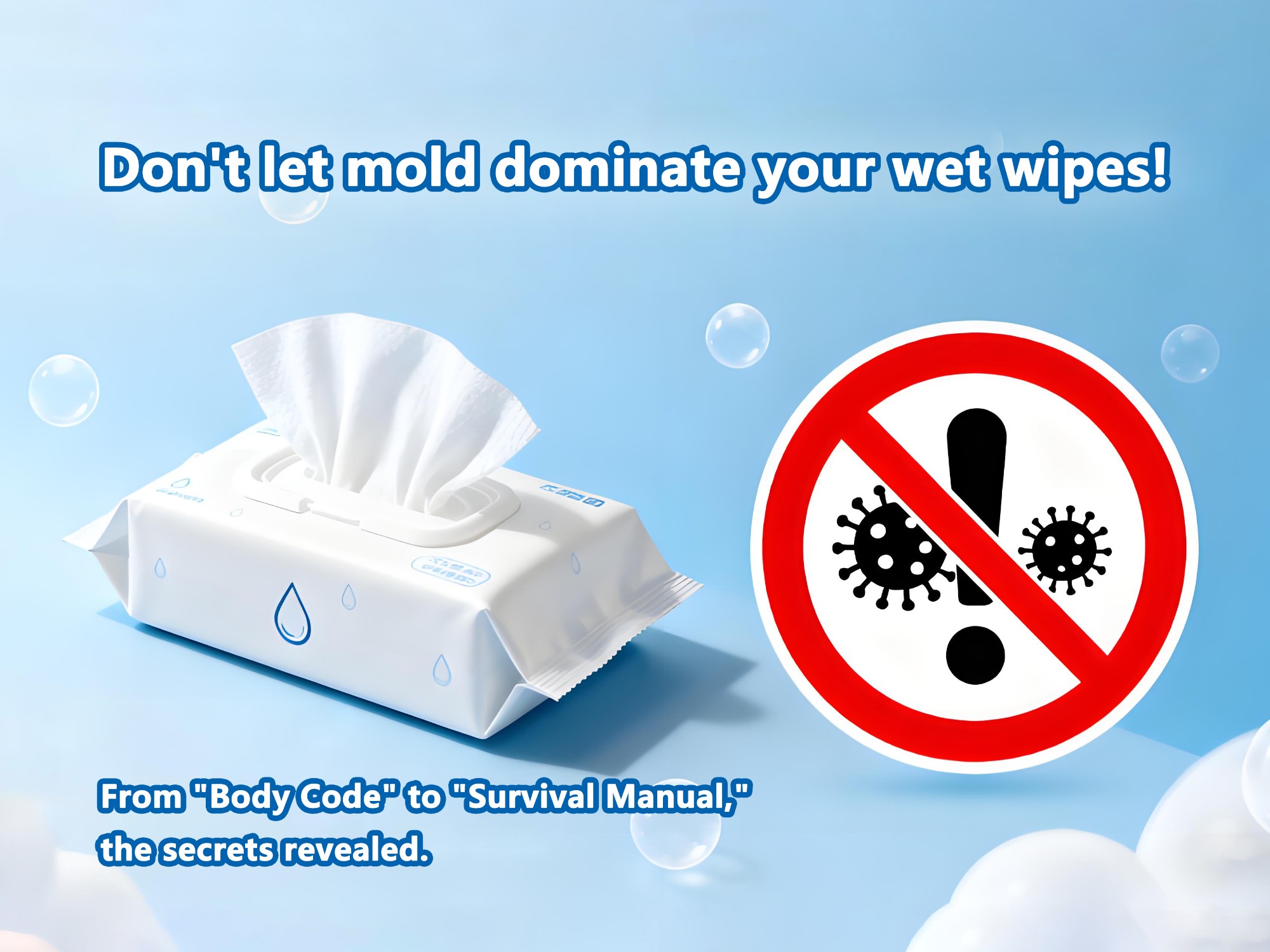 물티슈에 곰팡이가 들끓지 않도록 하세요!