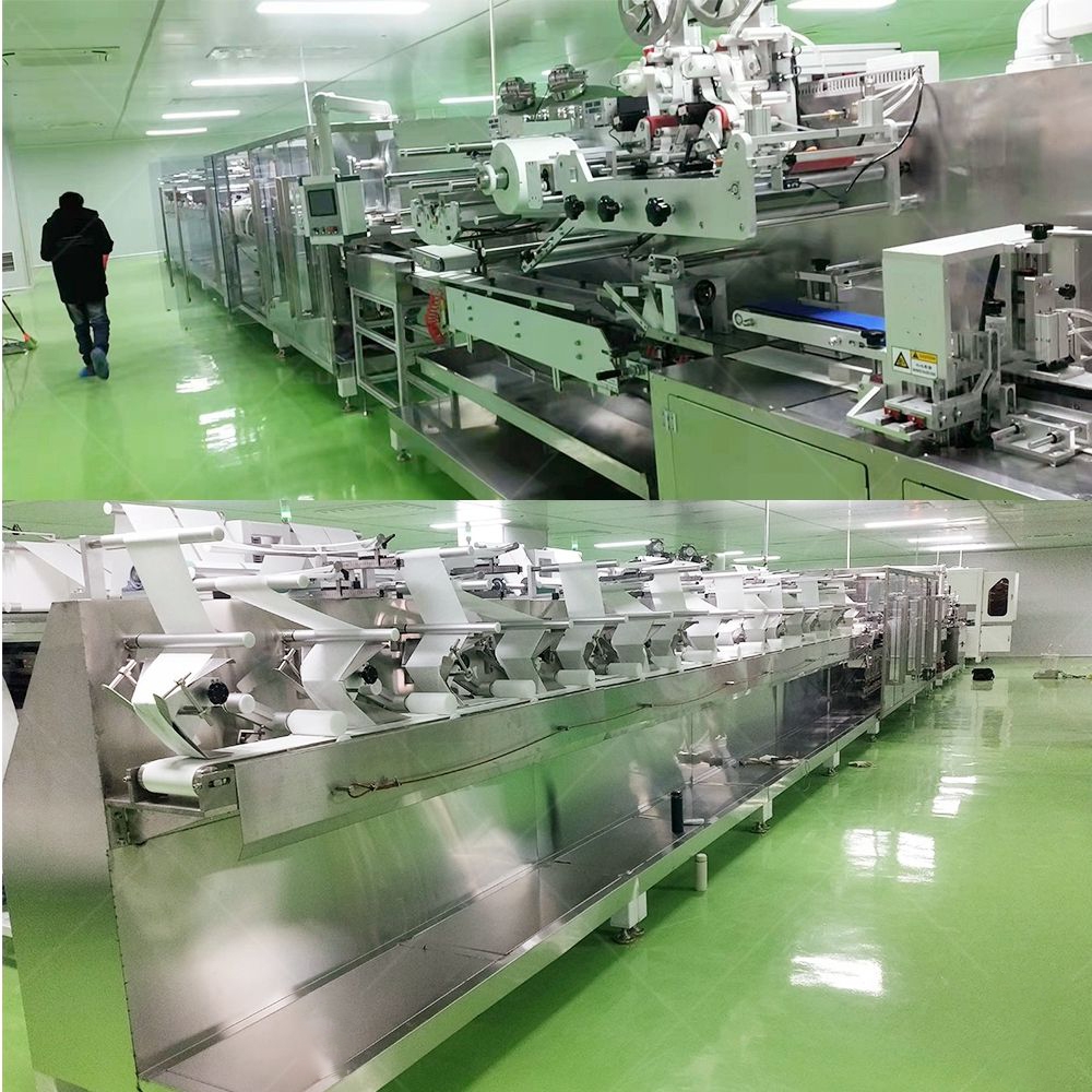 Automatic Wet Wipes Making Machine for Cleaning Refreshing Baby Towel Tissue Manufacturing Packing 16 Lane Production Line Price